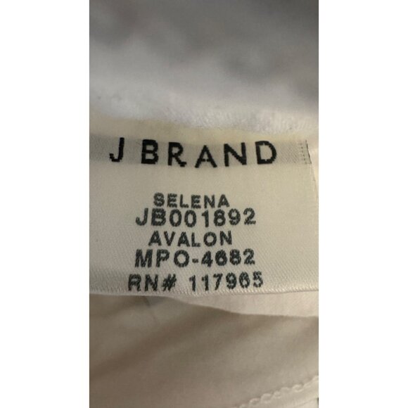 J Brand Selena Size 24 White Cropped Jeans With Lace Hem - Picture 6 of 16